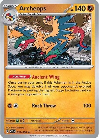 Archeops (SV: White Flare) Near Mint Reverse Holofoil - Nick Nack's Full Frontal Attack