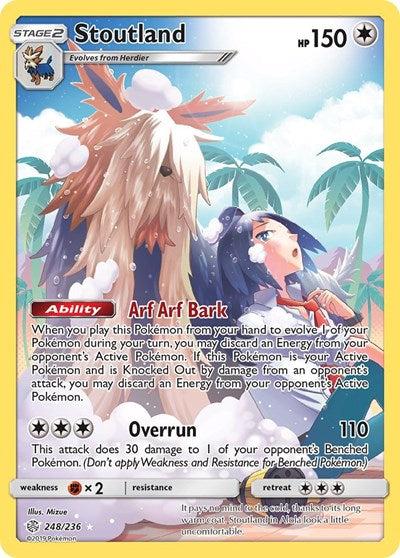 Stoutland (Secret) (SM - Cosmic Eclipse) Near Mint Holofoil