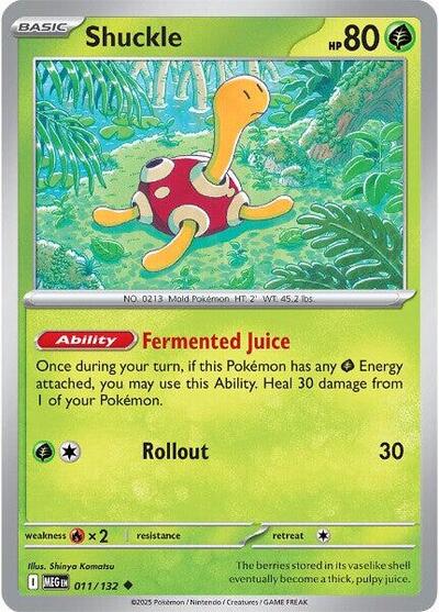 Shuckle - 011 (ME01: Mega Evolution) Near Mint Reverse Holofoil