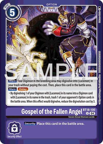 Gospel of the Fallen Angel (Limited Card Pack -Billion Bullet-) (Release Special Booster 2.0) Near Mint Foil
