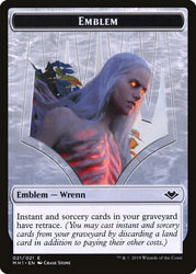 Zombie (007) // Emblema - Wrenn y Six (021) Token de doble cara [Tokens de Modern Horizons] 