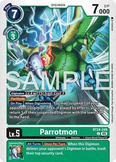 Parrotmon (Time Stranger) Near Mint - Nick Nack's Full Frontal Attack