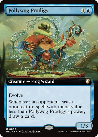 Pollywog Prodigy (Extended Art) (Commander: Bloomburrow) Near Mint - Nick Nack's Full Frontal Attack