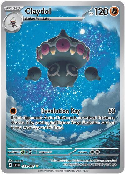 Claydol - 092 (ME04: Chaos Rising) Near Mint Holofoil