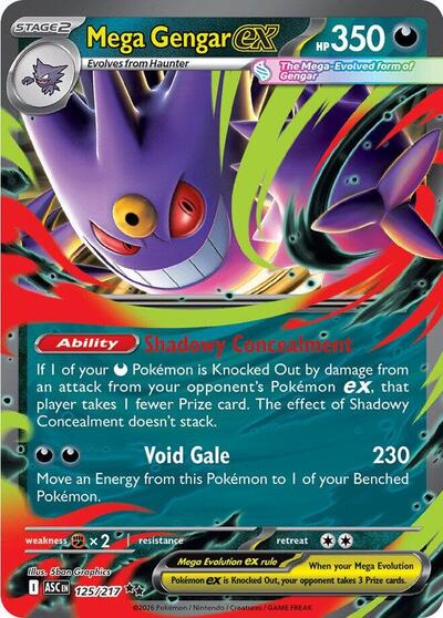 Mega Gengar ex - 125 (ME: Ascended Heroes) Near Mint Holofoil - Nick Nack's Full Frontal Attack