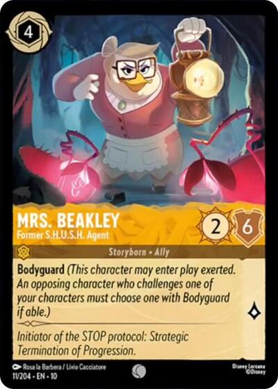 Mrs. Beakley - Former S.H.U.S.H. Agent (Whispers in the Well) Near Mint - Nick Nack's Full Frontal Attack