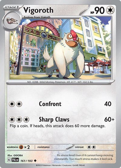 Vigoroth (SV02: Paldea Evolved) Near Mint Reverse Holofoil - Nick Nack's Full Frontal Attack