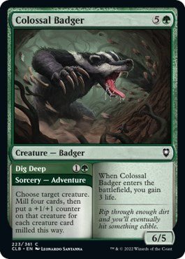 Colossal Badger (Commander Legends: Battle for Baldur's Gate) Near Mint - Nick Nack's Full Frontal Attack