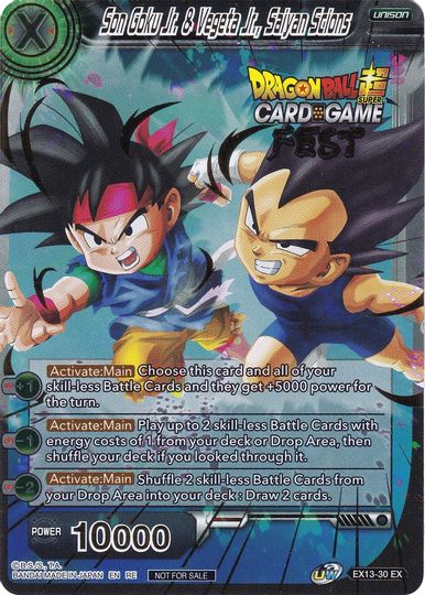 Son Goku Jr. &amp; Vegeta Jr., Saiyan Scions (Card Game Fest 2022) (EX13-30) [Cartas de promoción del torneo] 