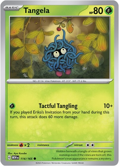 Tangela - 114 (Scarlet and Violet: 151) Near Mint Reverse Holofoil