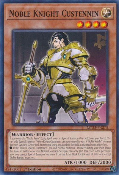 Noble Knight Custennin (25th Anniversary Tin: Dueling Heroes Mega Pack) Light Play 1st Edition
