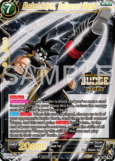 Masked Saiyan, Belligerent Warrior (Judge Pack Vol.16) (Store) (Judge Promotion Cards) Near Mint Foil