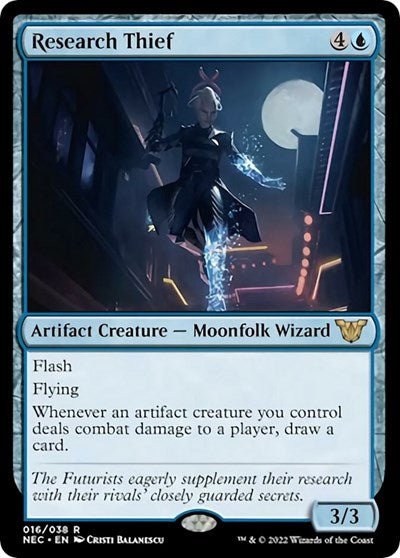 Research Thief (Commander: Kamigawa: Neon Dynasty) Near Mint - Nick Nack's Full Frontal Attack