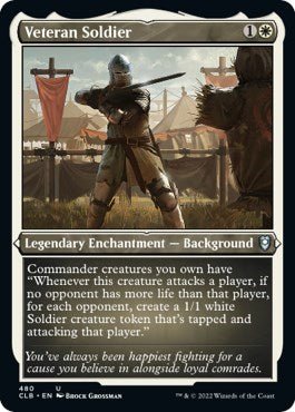 Veteran Soldier (Etched Foil) (Commander Legends: Battle for Baldur's Gate) Near Mint Foil - Nick Nack's Full Frontal Attack