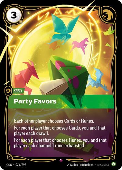 Party Favors (Origins) Near Mint Foil - Nick Nack's Full Frontal Attack