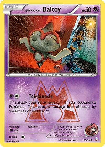 Team Magma's Baltoy (Double Crisis) Near Mint Reverse Holofoil
