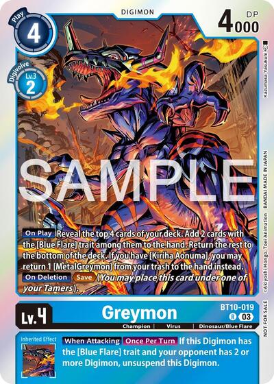 Greymon BT10-019 (Official Tournament Vol.13 Winner Pack) (Xros Encounter) Near Mint Foil