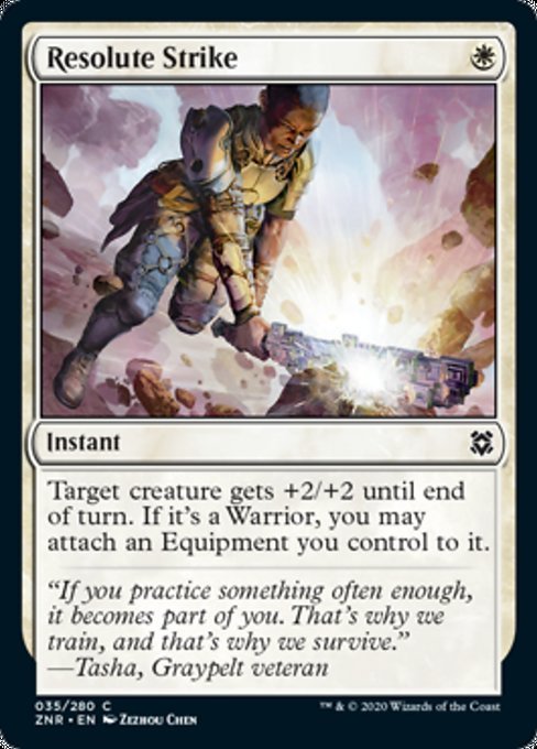 Resolute Strike (Zendikar Rising) Near Mint - Nick Nack's Full Frontal Attack