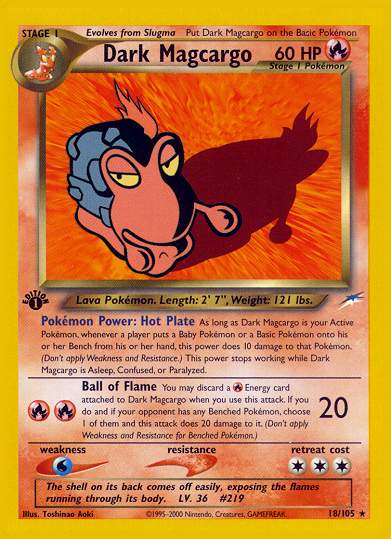 Dark Magcargo (Neo Destiny) Light Play 1st Edition
