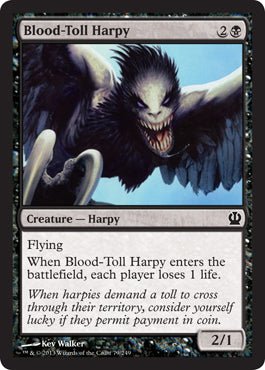 Blood - Toll Harpy (Theros) Near Mint - Nick Nack's Full Frontal Attack