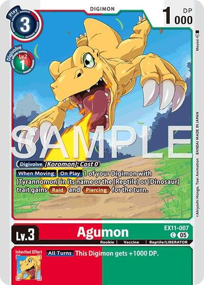 Agumon (Dawn of Liberator) Near Mint - Nick Nack's Full Frontal Attack