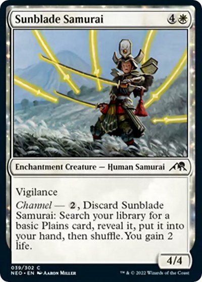 Sunblade Samurai (Kamigawa: Neon Dynasty) Near Mint - Nick Nack's Full Frontal Attack