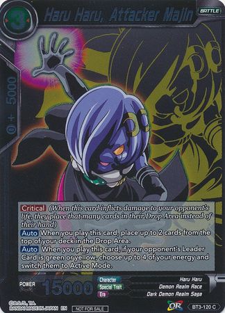 Haru Haru, Attacker Majin (Event Pack 3 - 2019) (BT3-120_PR) [Promotion Cards]