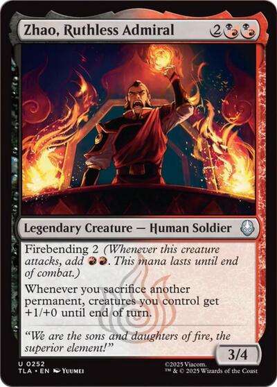 Zhao, Ruthless Admiral (Avatar: The Last Airbender) Near Mint Foil