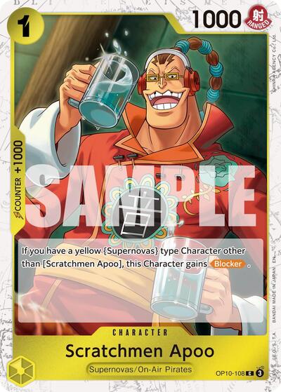 Scratchmen Apoo OP10 - 108 (Pirate Foil) (Premium Booster - The Best - Vol. 2) Near Mint Foil - Nick Nack's Full Frontal Attack