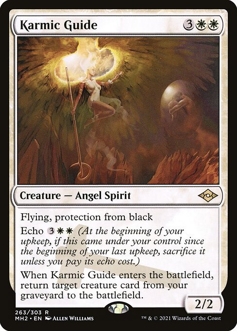 Karmic Guide (Foil Etched) (Modern Horizons 2) Near Mint Foil - Nick Nack's Full Frontal Attack