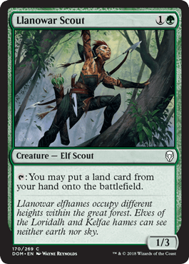 Llanowar Scout (Dominaria) Near Mint - Nick Nack's Full Frontal Attack