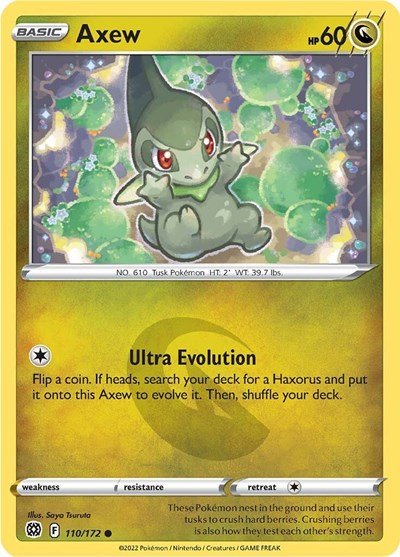 Axew (SWSH09: Brilliant Stars) Near Mint - Nick Nack's Full Frontal Attack