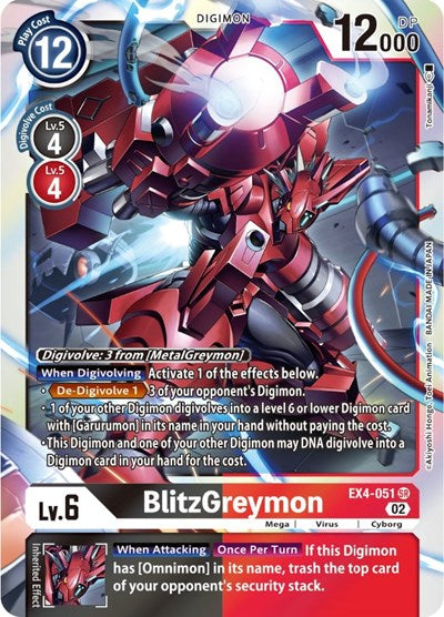 BlitzGreymon (Alternative Being Booster) Near Mint Foil