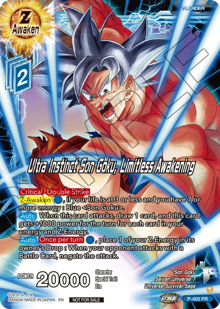 Ultra Instinto Son Goku, Despertar Sin Límites (P-400) [Tarjetas de Promoción] 