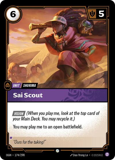 Sai Scout (Origins) Near Mint - Nick Nack's Full Frontal Attack