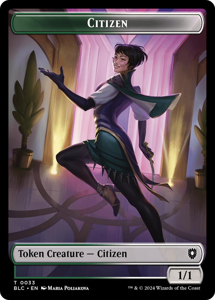 Soldier // Citizen Double-Sided Token [Bloomburrow Commander Tokens]