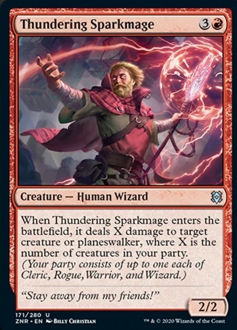 Thundering Sparkmage (Zendikar Rising) Near Mint - Nick Nack's Full Frontal Attack