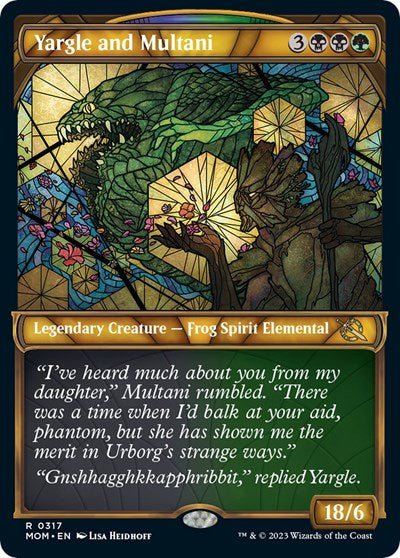 Yargle and Multani (Showcase) (March of the Machine) Near Mint Foil - Nick Nack's Full Frontal Attack