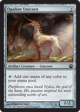 Opaline Unicorn (Theros) Near Mint - Nick Nack's Full Frontal Attack