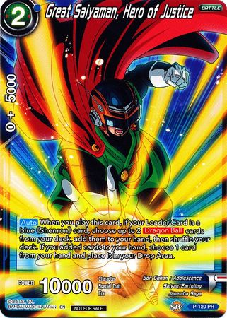 Great Saiyaman, Hero of Justice (Power Booster) (P-120) [Cartes de promotion] 