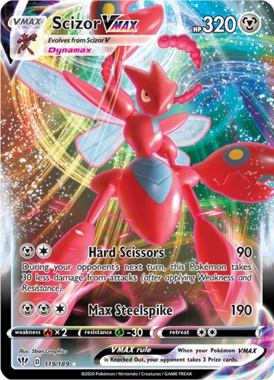 Scizor VMAX (SWSH03: Darkness Ablaze) Near Mint Holofoil