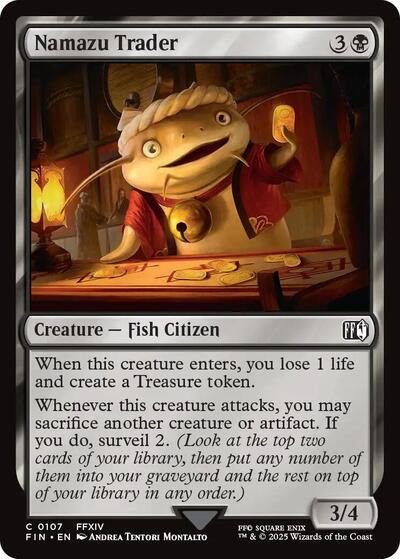Namazu Trader (Universes Beyond: FINAL FANTASY) Near Mint Foil - Nick Nack's Full Frontal Attack