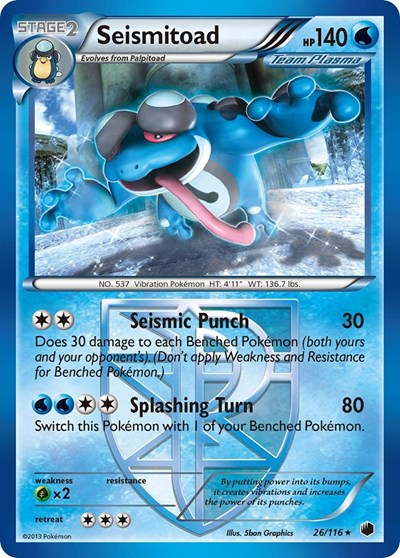 Seismitoad (Team Plasma) (Plasma Freeze) Medium Play