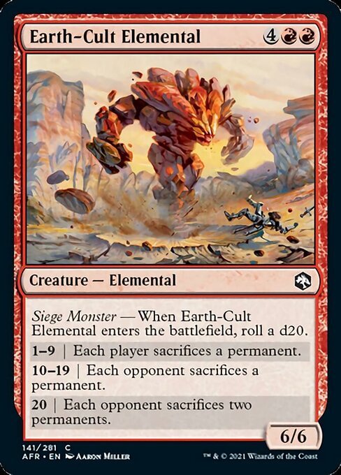Earth - Cult Elemental (Adventures in the Forgotten Realms) Near Mint - Nick Nack's Full Frontal Attack
