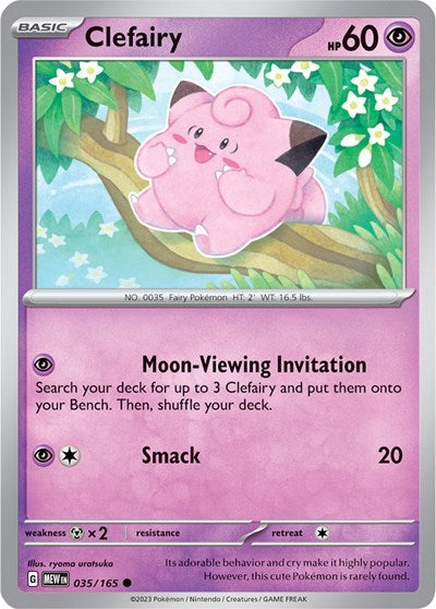 Clefairy (Scarlet and Violet: 151) Near Mint Reverse Holofoil