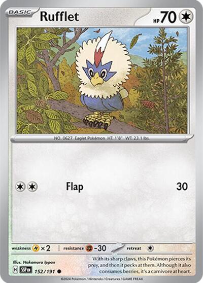 Rufflet (SV08: Surging Sparks) Near Mint