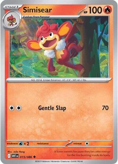 Simisear (SV: White Flare) Near Mint Reverse Holofoil - Nick Nack's Full Frontal Attack