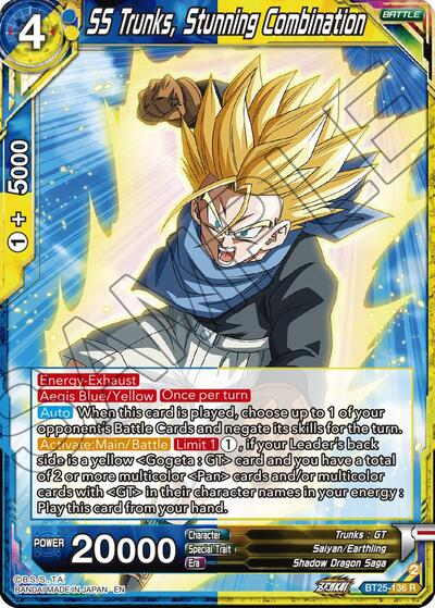 SS Trunks, Stunning Combination (Legend of the Dragon Balls) Near Mint Foil