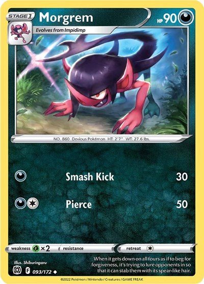 Morgrem (SWSH09: Brilliant Stars) Near Mint - Nick Nack's Full Frontal Attack