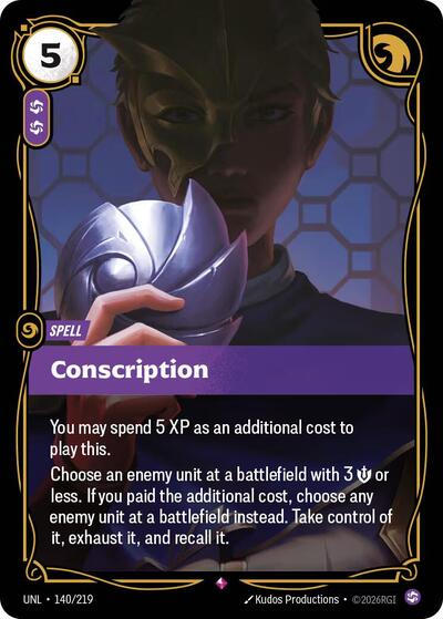 Conscription (Unleashed) Near Mint Foil
